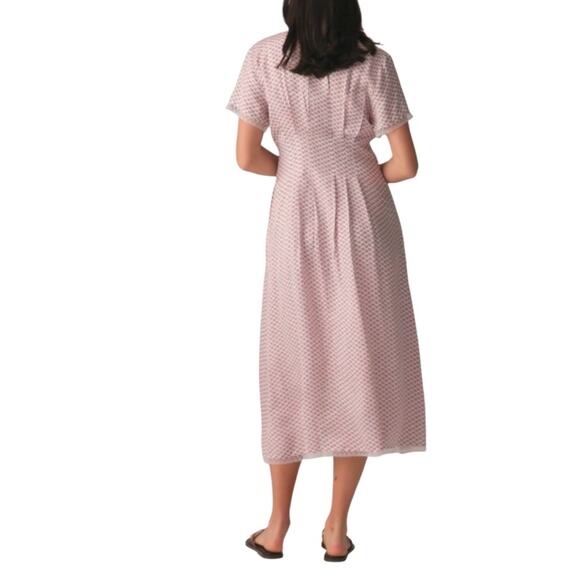 J. Crew Wren lace-trim shirtdress in glossy twill Floral Size 2 NWT - Picture 10 of 13